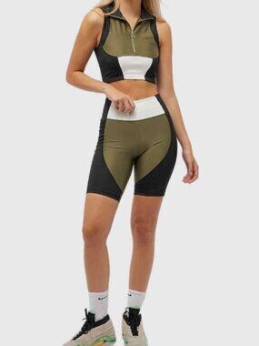 Nike Air Jordan x Aleali May Women's Biker Shorts (Medium Olive) Size XL